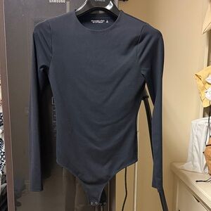 Abercrombie Black Long Sleeve Bodysuit